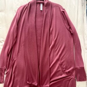 Athleta Pranayama Restore Wrap Sweater   1X 
Mauve Pink